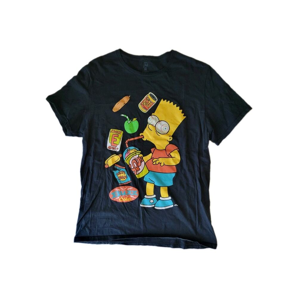 The Simpsons Mens L Bart Kwik E Mart 90s Alternative Grunge Graphic T Shirt